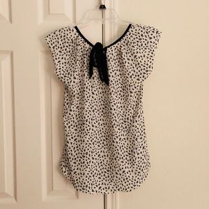 Lauren Conrad pleat neck tie back blouse